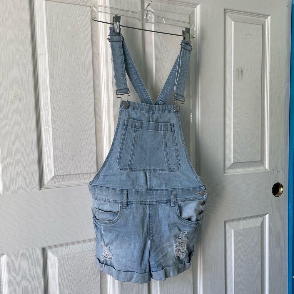 W29 Size 9 Denim Short Overalls